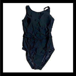 NWT Lands End Black Swimsuit Size 12